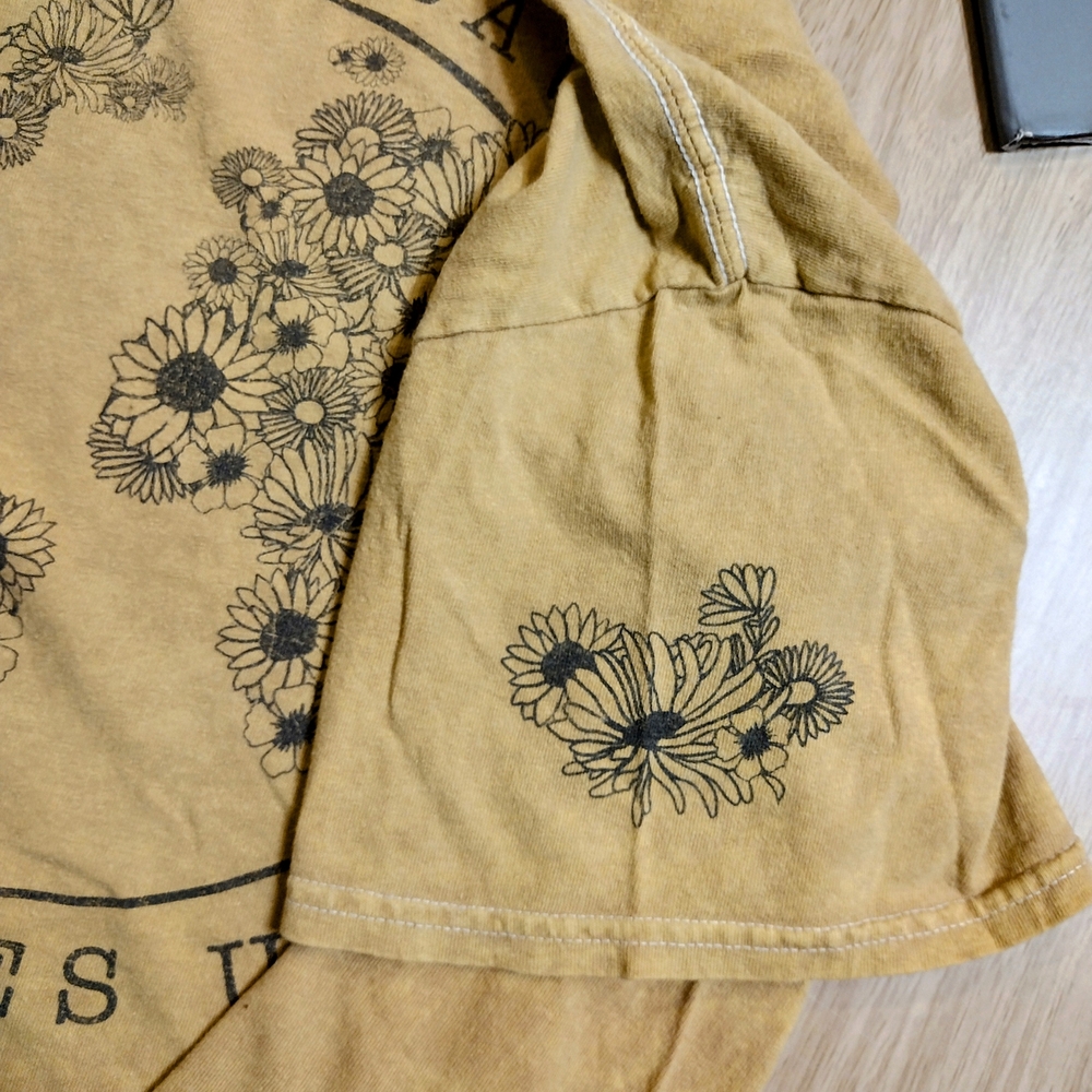 Fifth Sun Graphic Tee with Floral Earth Design - Picture 4 of 7